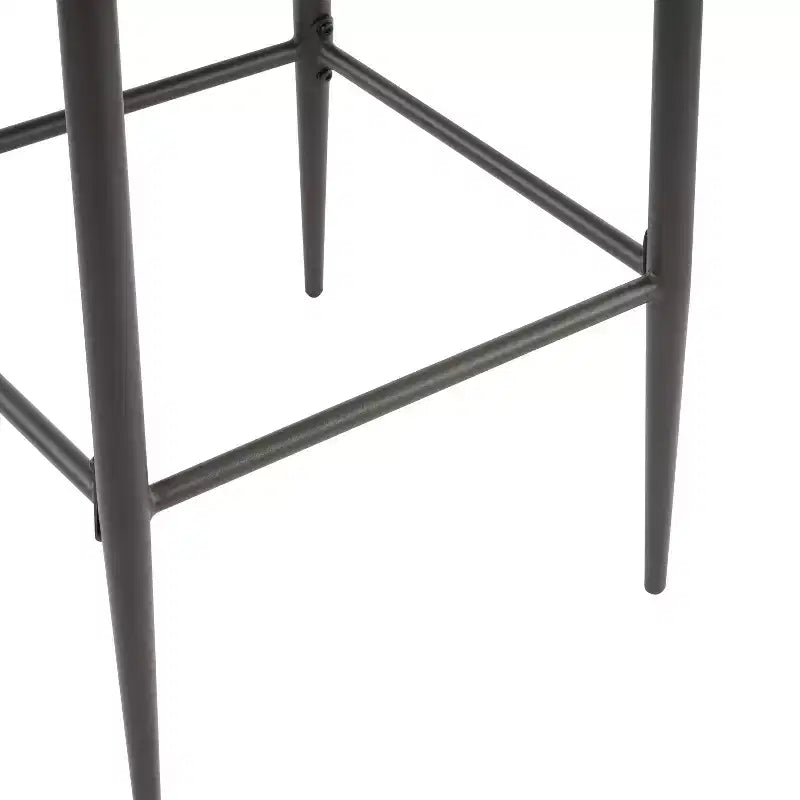 Tabouret de bar industriel en métal et similicuir (Lot de 2)