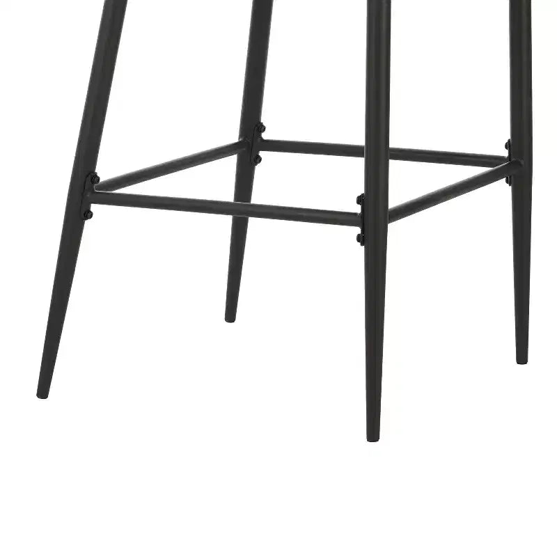 Tabouret de bar industriel en métal et similicuir (Lot de 2)