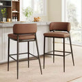 Christopher Knight Home Carolyn Industrial Metal and Leathaire Barstool (Set of 2)