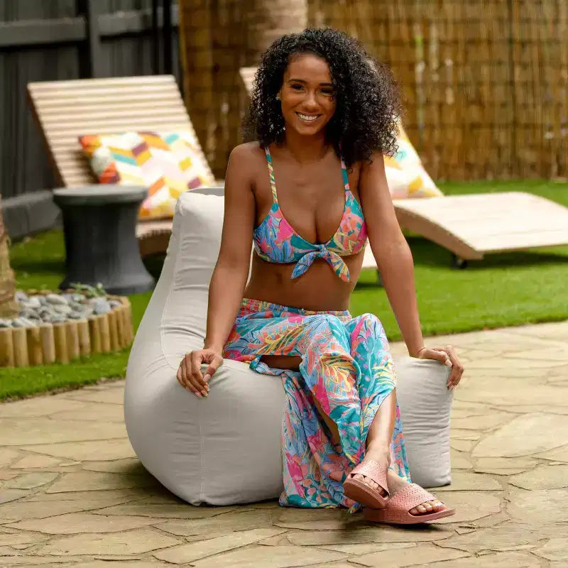 Chaise de patio en pouf d'extérieur et chaise longue de piscine
