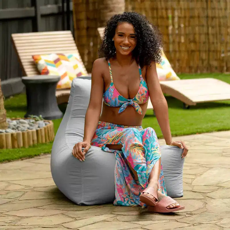 Chaise de patio en pouf d'extérieur et chaise longue de piscine