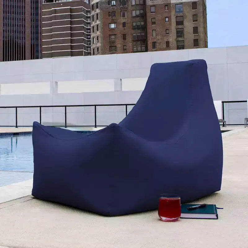 Chaise de patio en pouf d'extérieur et chaise longue de piscine