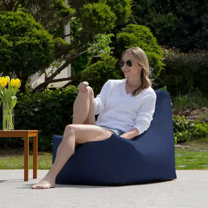 Chaise de patio en pouf d'extérieur et chaise longue de piscine