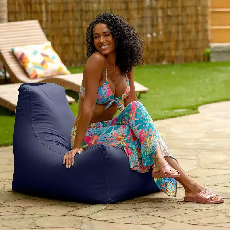 Chaise de patio en pouf d'extérieur et chaise longue de piscine
