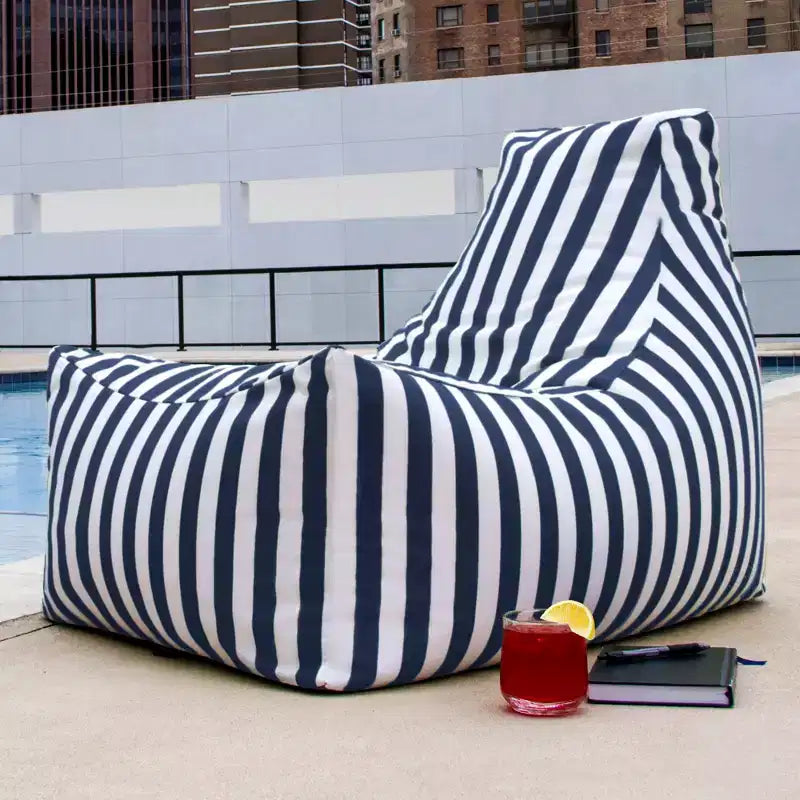 Chaise de patio en pouf d'extérieur et chaise longue de piscine