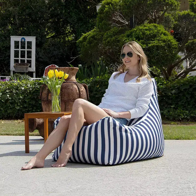 Chaise de patio en pouf d'extérieur et chaise longue de piscine
