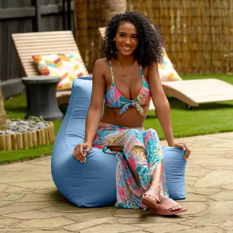 Chaise de patio en pouf d'extérieur et chaise longue de piscine