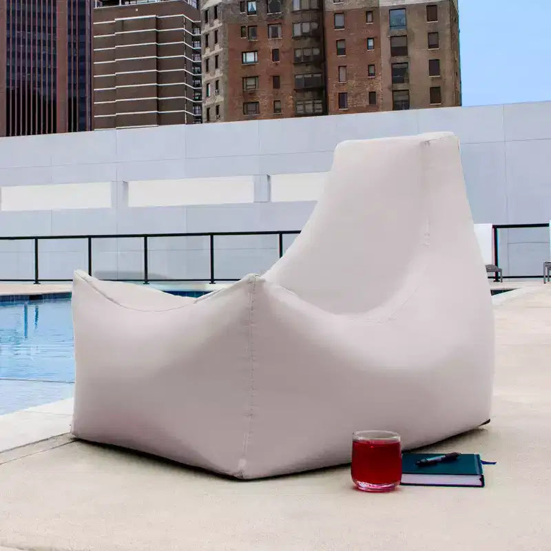Chaise de patio en pouf d'extérieur et chaise longue de piscine