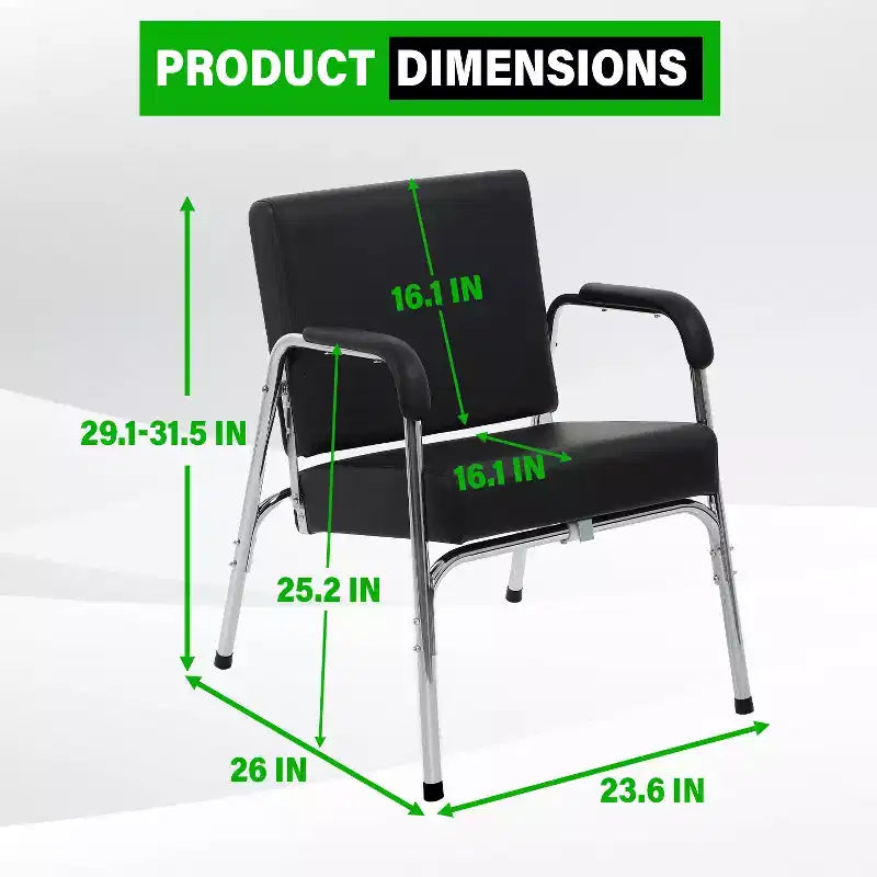Fauteuil de lavage, Fauteuil de salon, Fauteuil de barbier avec accoudoir en similicuir