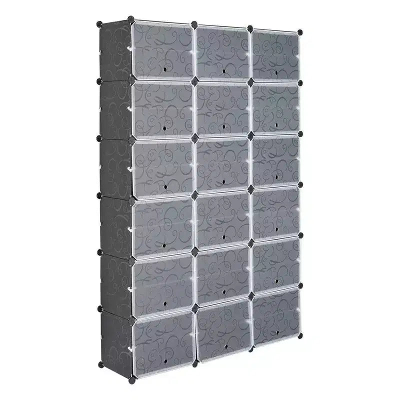 Meuble de rangement pour 72 paires de chaussures, empilable