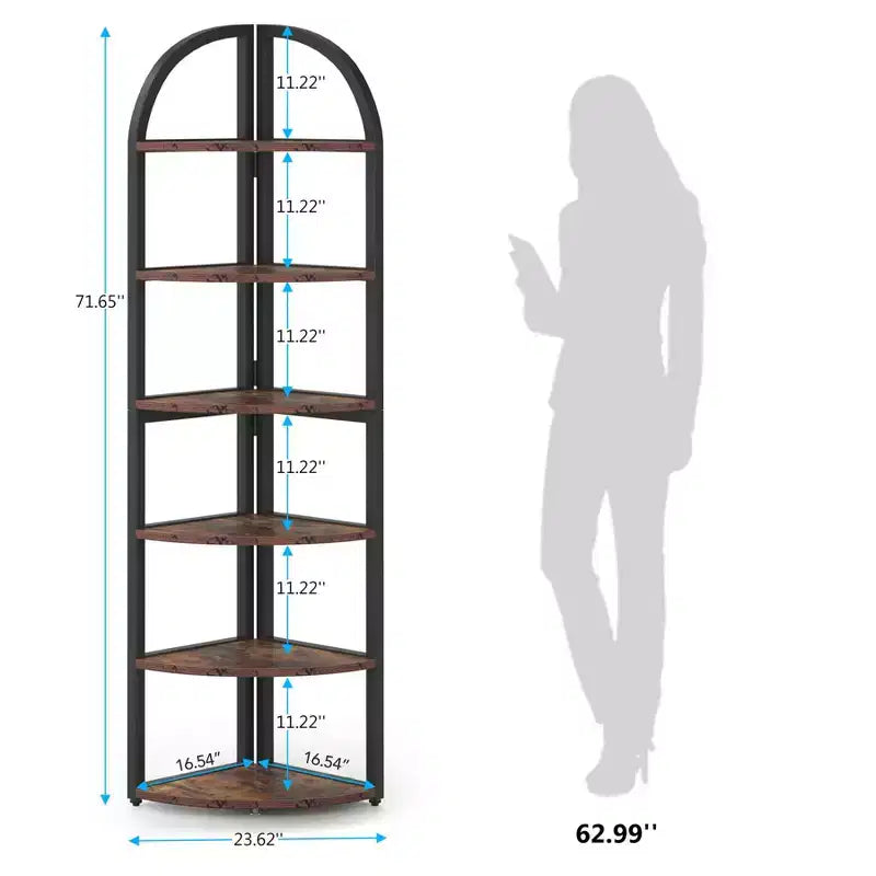 71,65 cm Bibliothèque haute peu encombrante