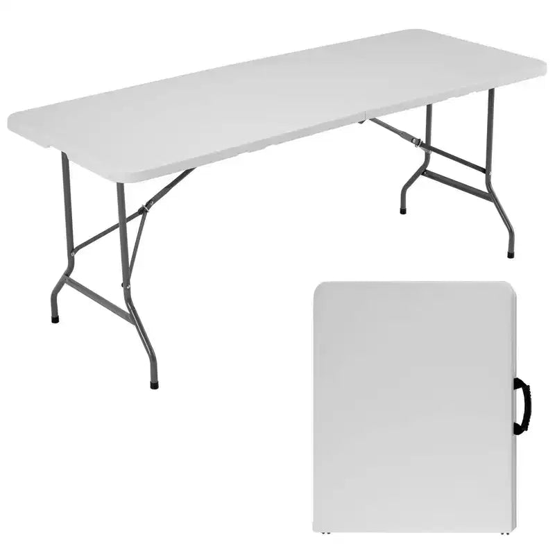 Folding Table Outdoor Indoor Heavy Duty Portable Table with Carrying Handle for Camping Picnic Party