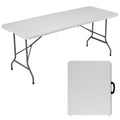 Folding Table Outdoor Indoor Heavy Duty Portable Table with Carrying Handle for Camping Picnic Party