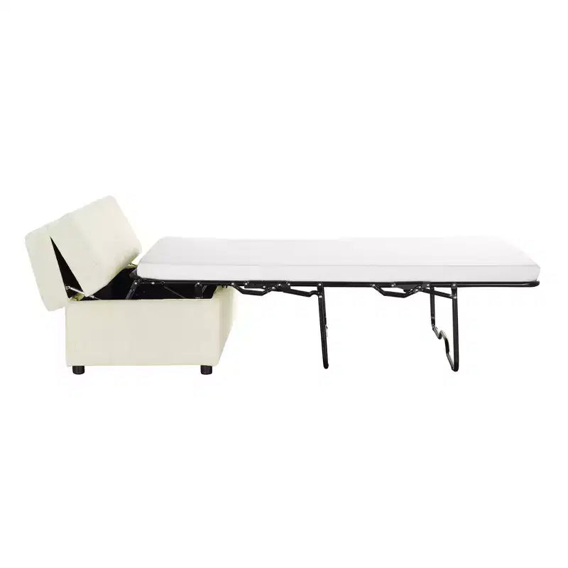 Lit Ottoman Convertible une place avec Matelas - Lit d'appoint peu encombrant pour Salon et Appartement