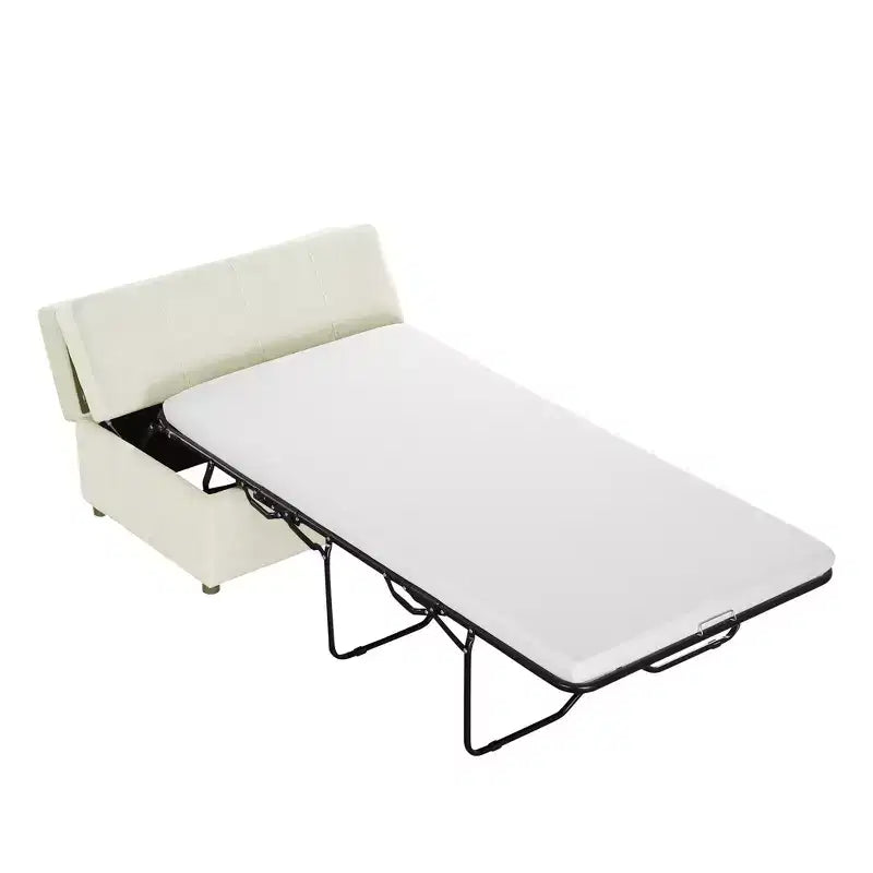 Lit Ottoman Convertible une place avec Matelas - Lit d'appoint peu encombrant pour Salon et Appartement