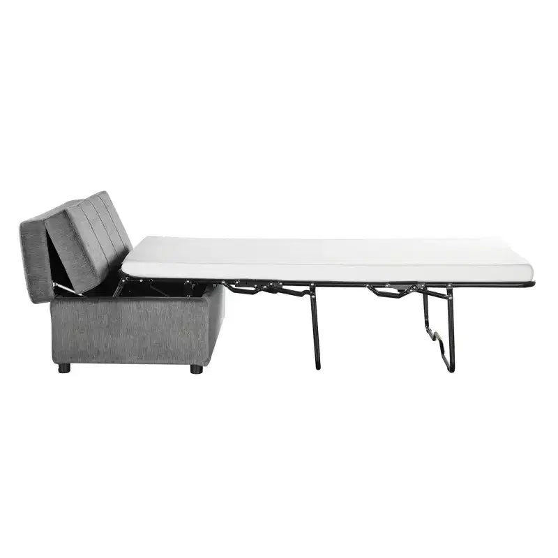Lit Ottoman Convertible une place avec Matelas - Lit d'appoint peu encombrant pour Salon et Appartement