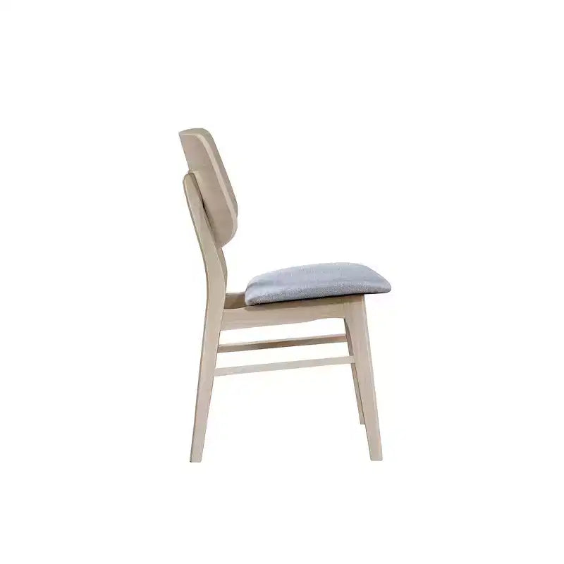 New Classic Furniture, Chaise de salle à manger Oscar à dossier en bois (lot de 2), Frêne blanc