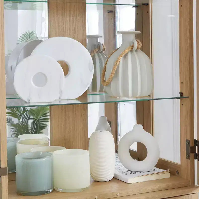Vitrine Curio en verre éclairée Vitrine de rangement en verre