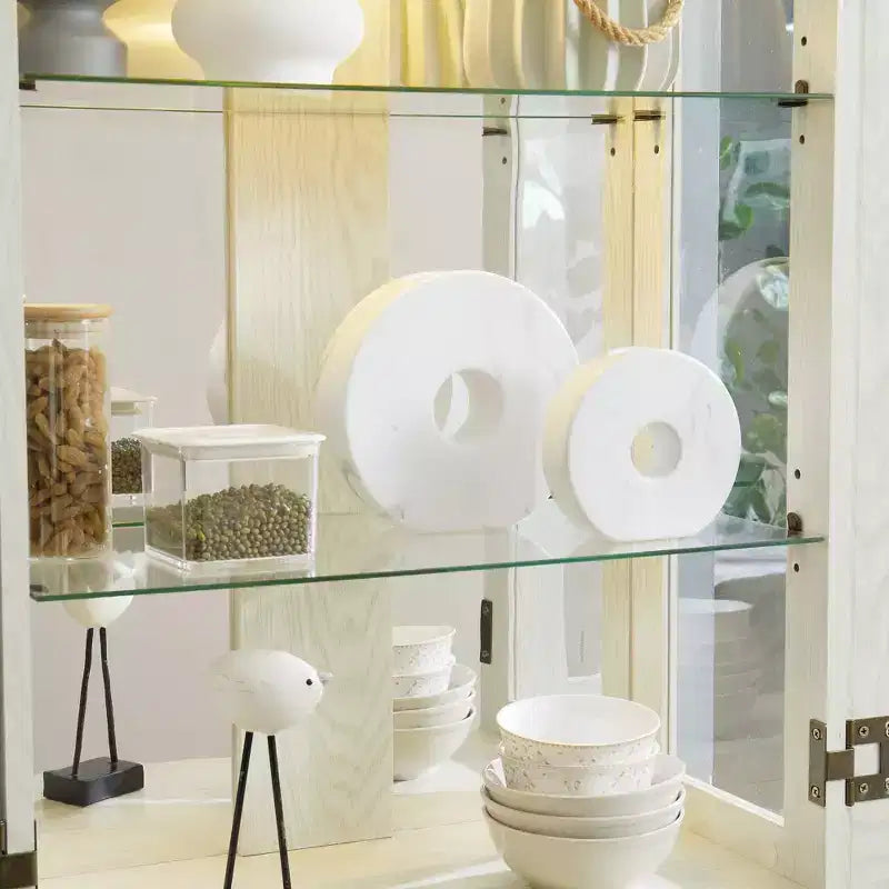 Vitrine Curio en verre éclairée Vitrine de rangement en verre