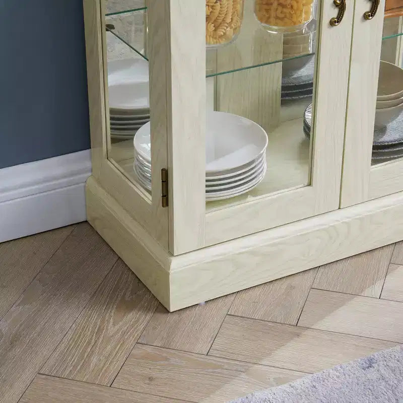Vitrine Curio en verre éclairée Vitrine de rangement en verre