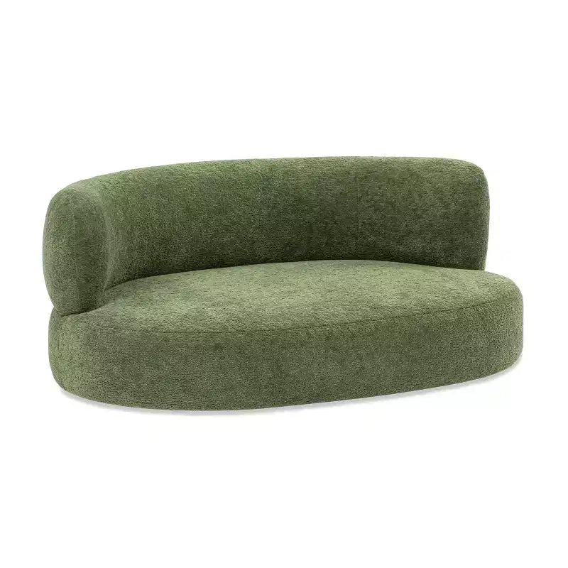 Jennifer Taylor Home Shep 36 Curved Dog Sofa Bed, Medium, Moss Green Fleeced Teddy