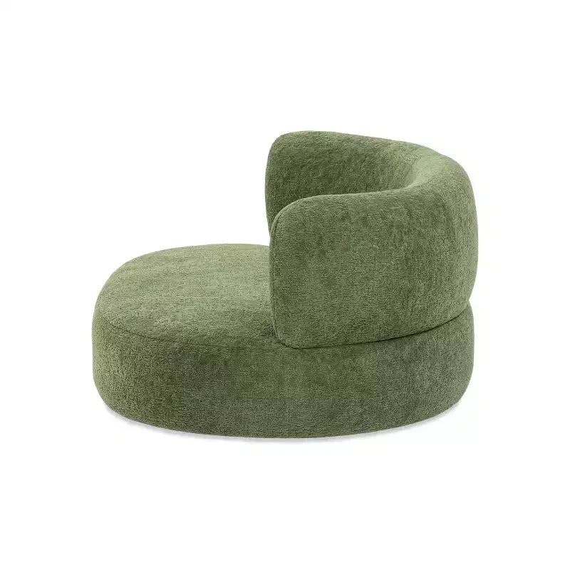 Canapé-lit incurvé pour chien de 36 po, moyen, Teddy polaire vert mousse