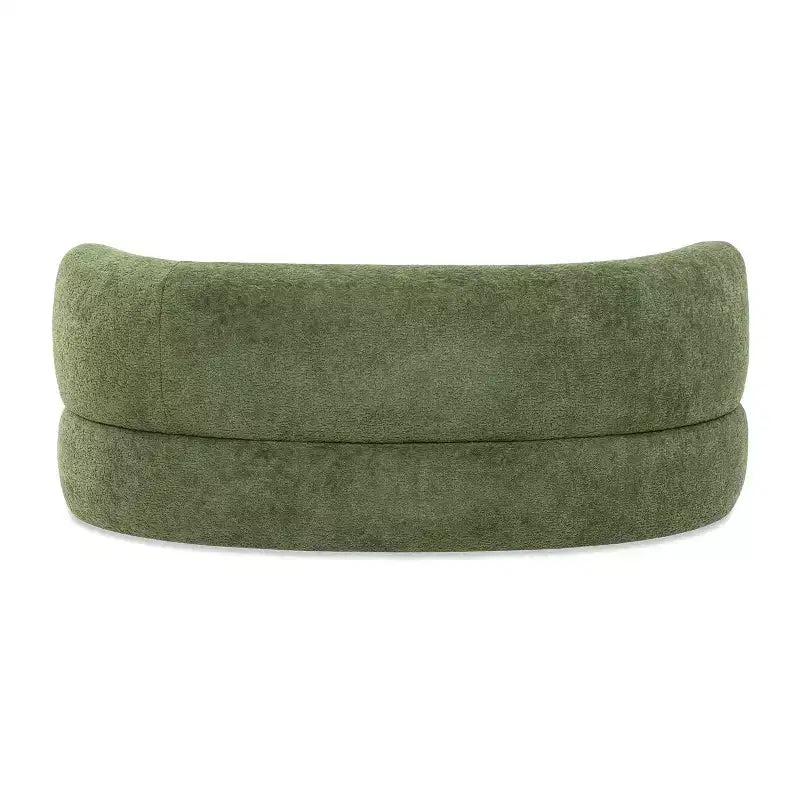 Canapé-lit incurvé pour chien de 36 po, moyen, Teddy polaire vert mousse