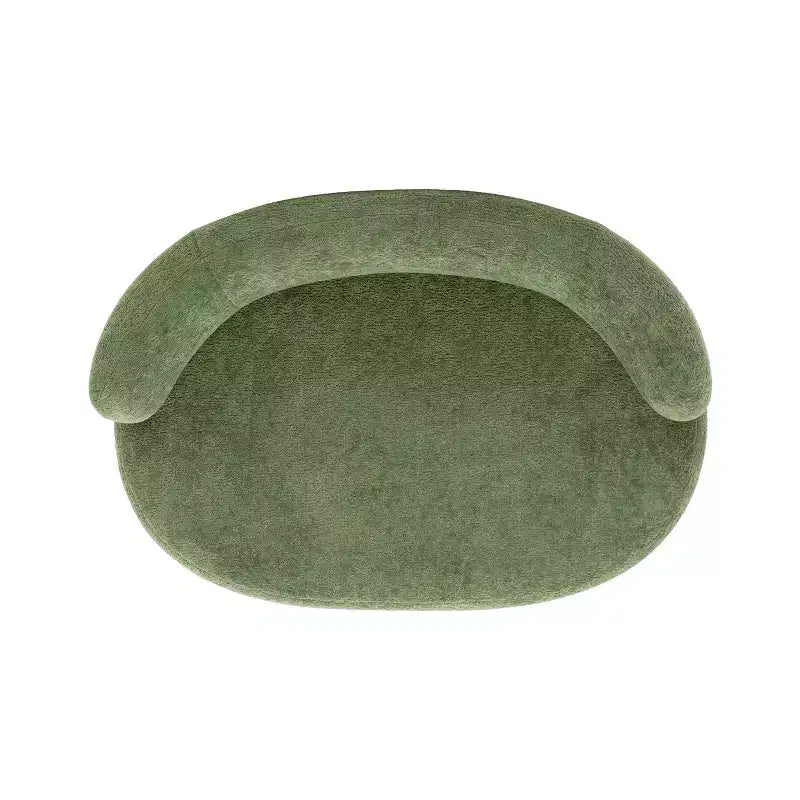 Canapé-lit incurvé pour chien de 36 po, moyen, Teddy polaire vert mousse
