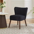 Modern Velvet Accent Chair  Armless Design, 300lbs Capacity with Wooden Legs for Living Room, Bedroom & Office (Black/Green/Beige)
