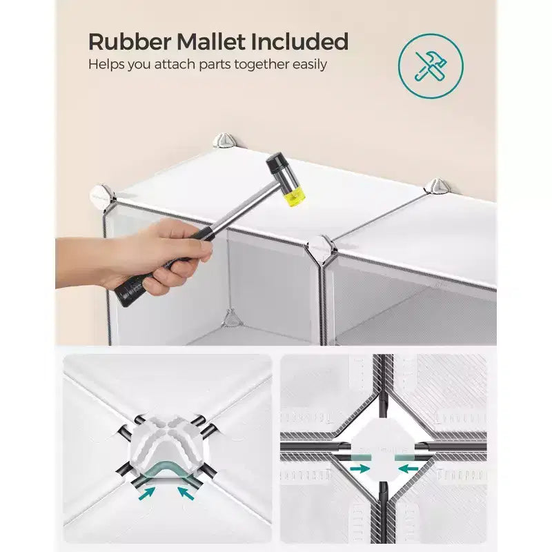 Étagère à chaussures réglable à 4 niveaux, rangement peu encombrant pouvant contenir 16 paires, blanc