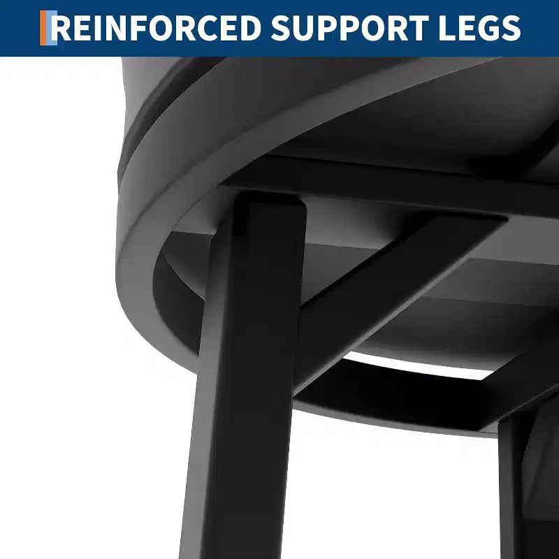 Lot de 2 tabourets de bar sans dossier pivotants de 76 cm, tabourets de cuisine hauteur comptoir avec repose-pieds, siège en cuir PU imperméable pour îlot de cuisine et bar à domicile