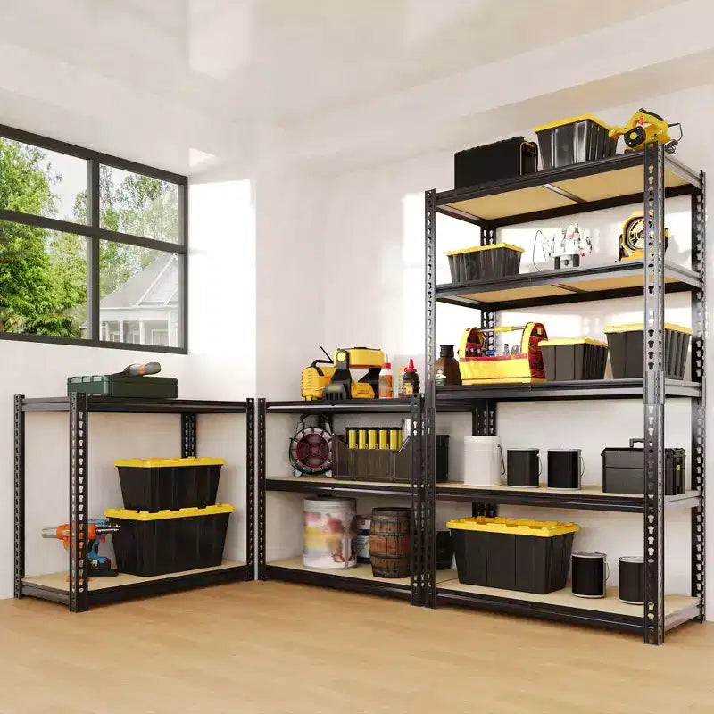 Étagères de rangement de garage robustes 40x20x72, étagère en acier réglable à 5 niveaux, organisateur utilitaire d'une capacité de 1134 kg
