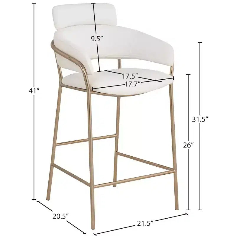 Tabouret de bar en velours