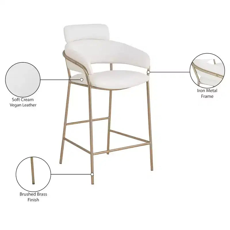 Tabouret de bar en velours