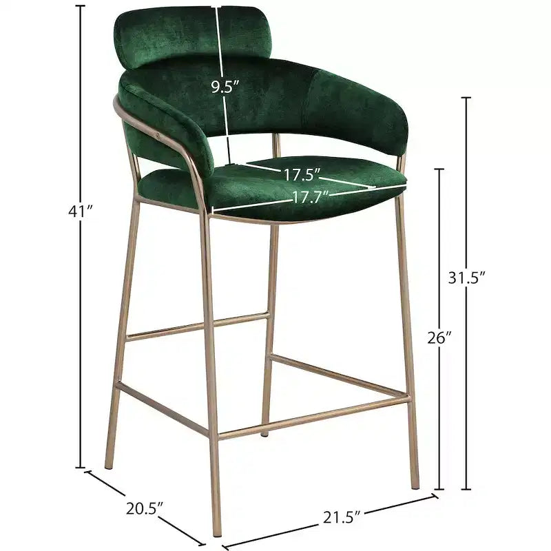 Tabouret de bar en velours