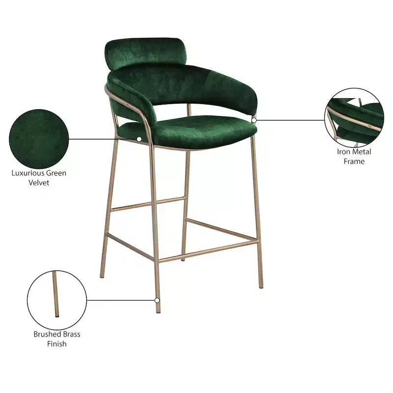 Tabouret de bar en velours