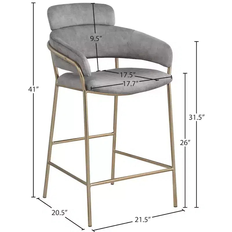 Tabouret de bar en velours