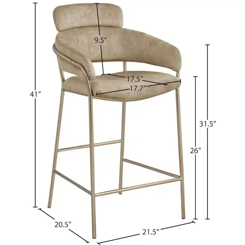 Tabouret de bar en velours