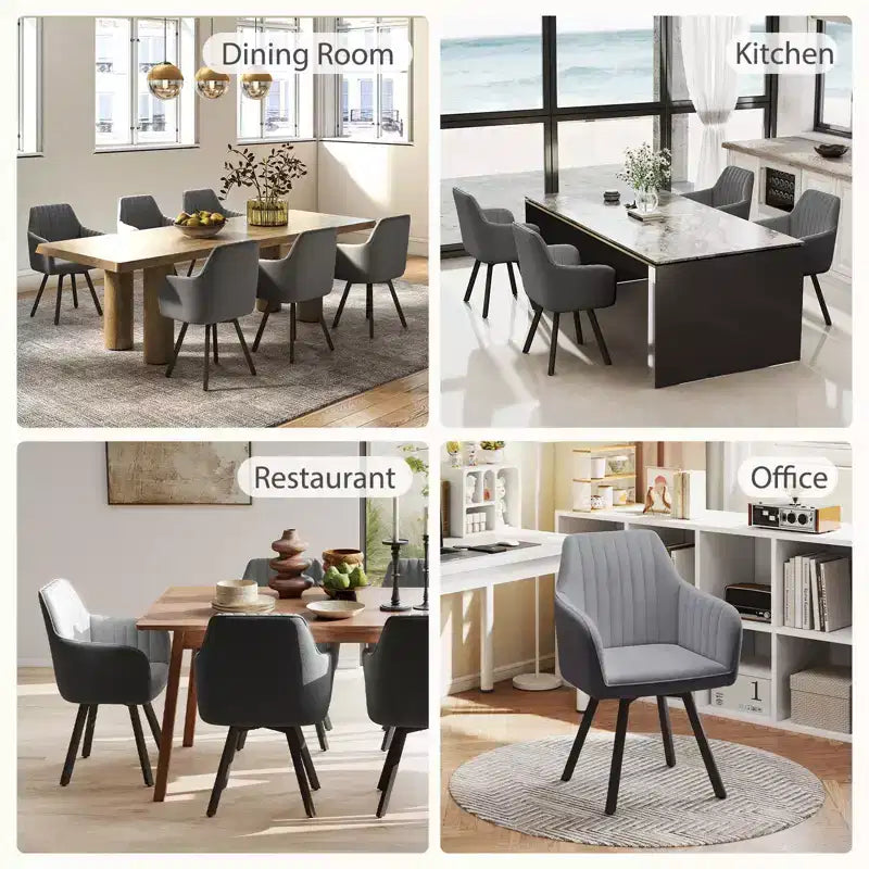Lot de 2 chaises de salle à manger du milieu du siècle avec accoudoirs