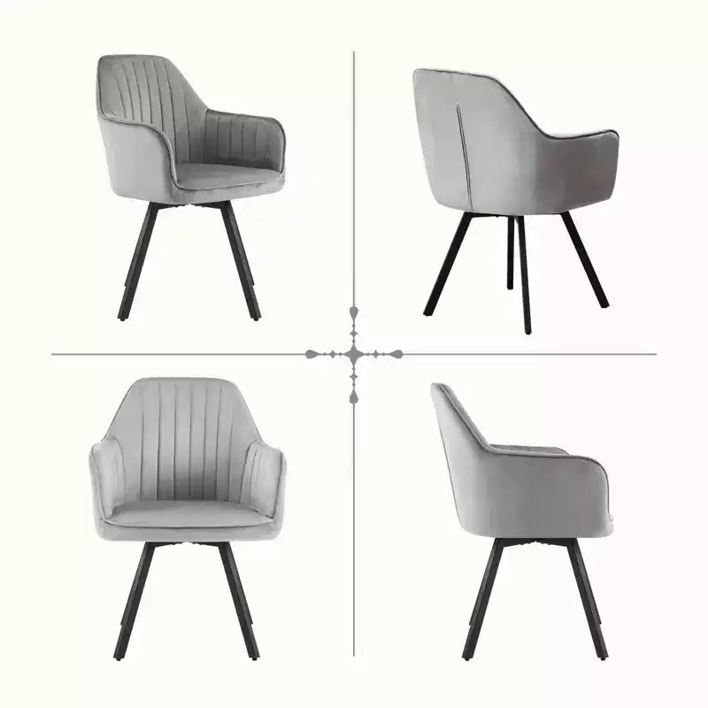 Lot de 2 chaises de salle à manger du milieu du siècle avec accoudoirs