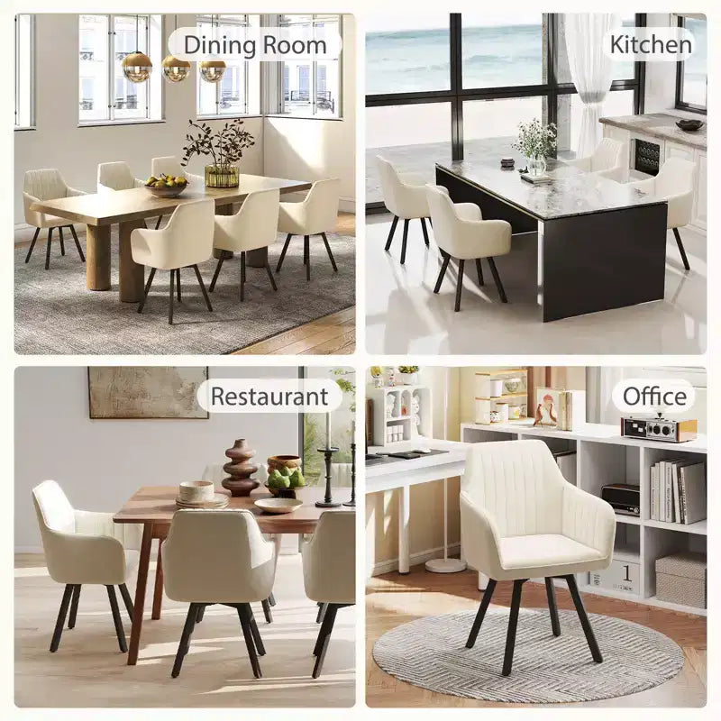 Lot de 2 chaises de salle à manger du milieu du siècle avec accoudoirs
