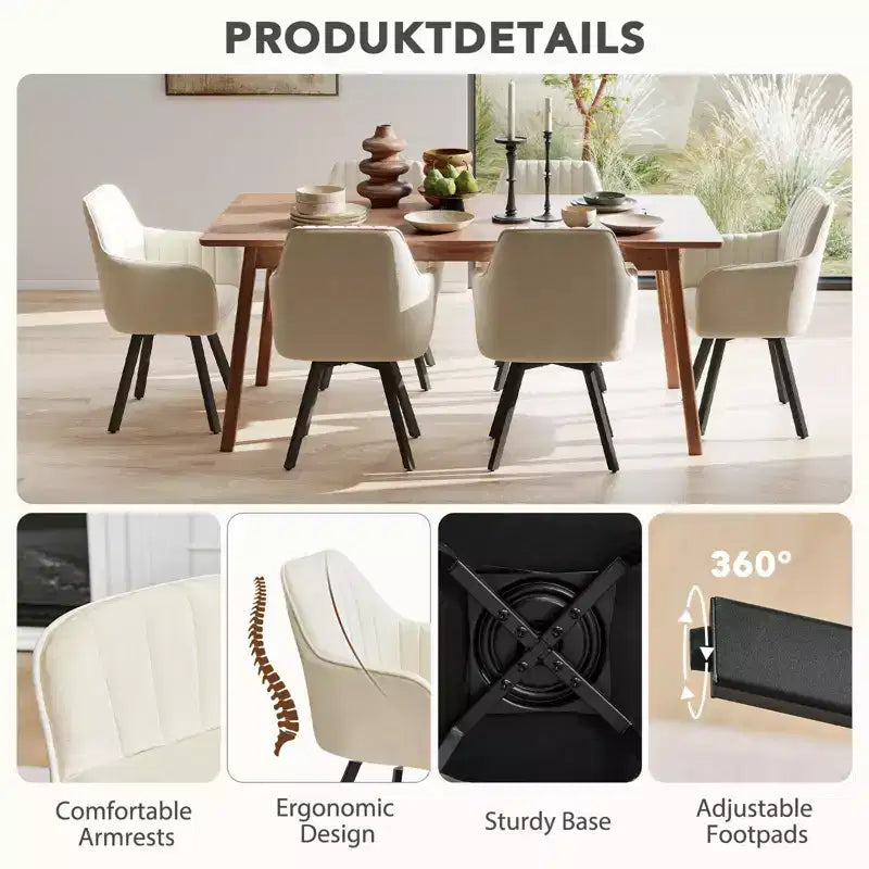 Lot de 2 chaises de salle à manger du milieu du siècle avec accoudoirs