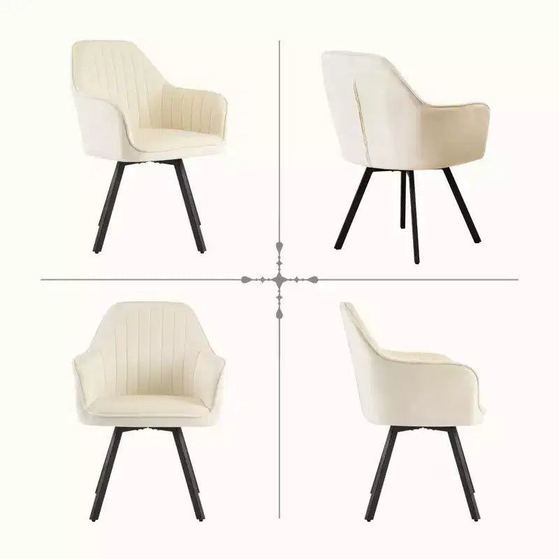 Lot de 2 chaises de salle à manger du milieu du siècle avec accoudoirs