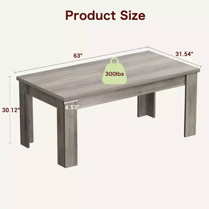 Table de salle à manger rectangulaire rustique pour 4 à 8 personnes, grande table de cuisine et de salle à manger de style ferme de 160/180 cm, pieds triangulaires renforcés, plateau en bois pour appartements
