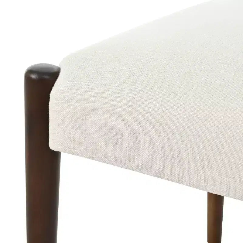 Chaises de salle à manger modernes rembourrées en bois d'hévéa (lot de 2)