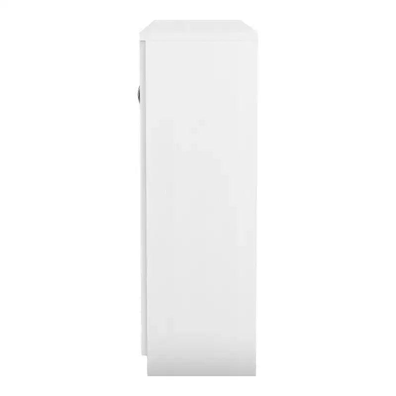 Meuble à chaussures moderne blanc 1 tiroir avec 11 étagères : Peut contenir jusqu'à 30 paires, placage de bois MDF, rangement réglable