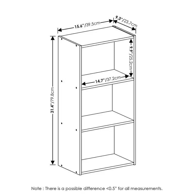 Étagère décorative à 3 niveaux, bibliothèque ouverte réversible à 3 cubes pour le salon et le bureau, bleu clair/blanc
